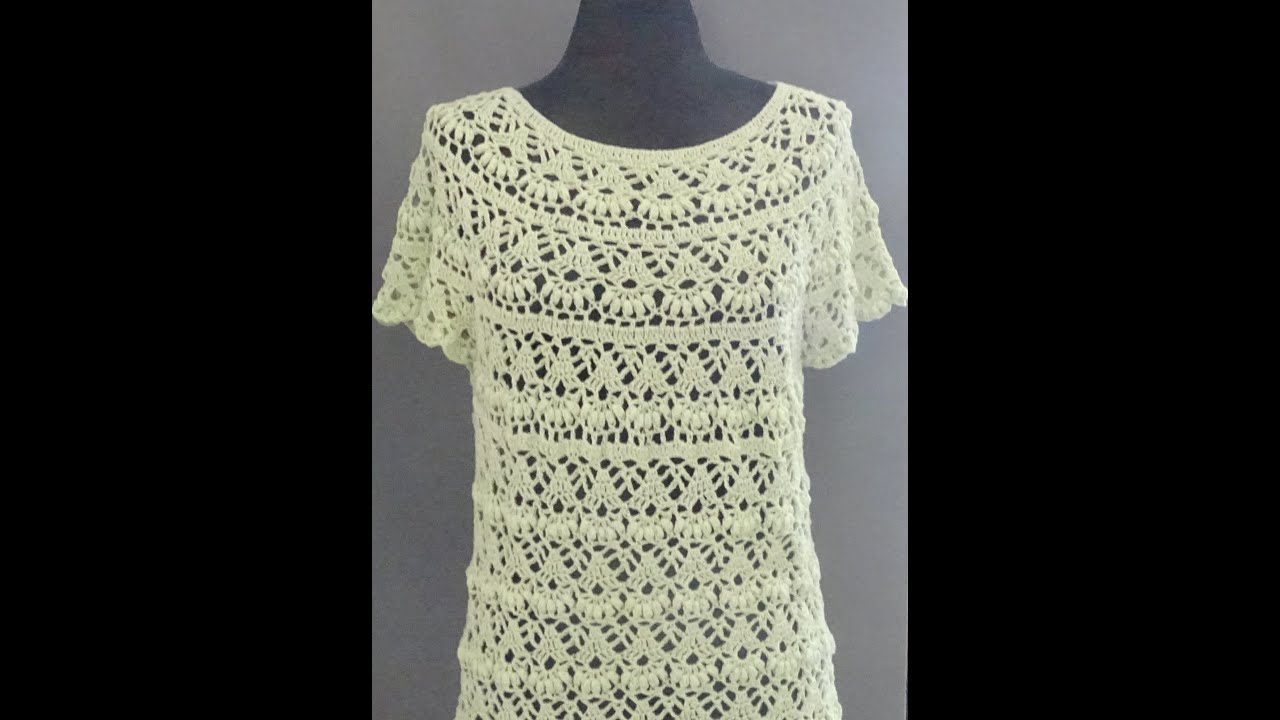 Crochet Top Down Sweater-easy