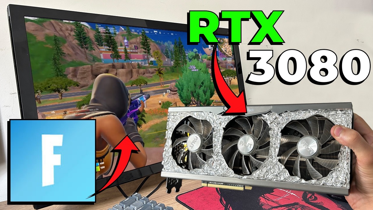 Testei o Fortnite na RTX 3080 em 2026 (70 FPS KKKKKKK)