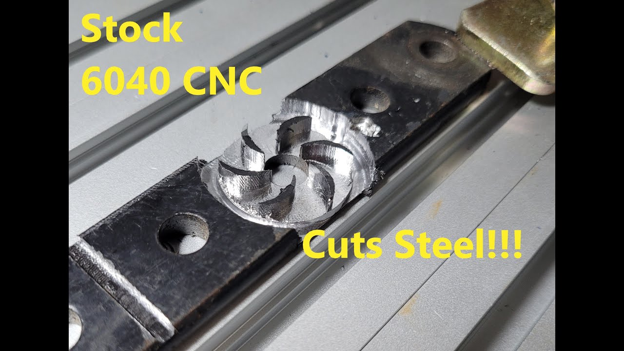 Stock 6040 CNC cutting steel in style!!