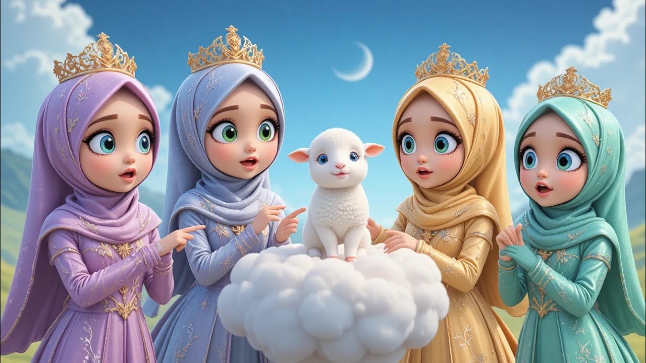 Cloud Lamb And Four Beautiful Kind Princesses_Kids Learnings In English_Storytime