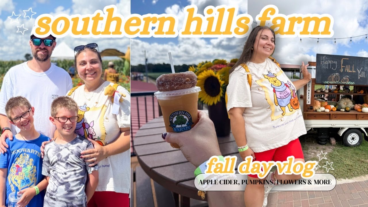 Осенний видеоблог о ферме «Southern Hills»! Яблочный сидр и пончики, карнавальные аттракционы, сб...