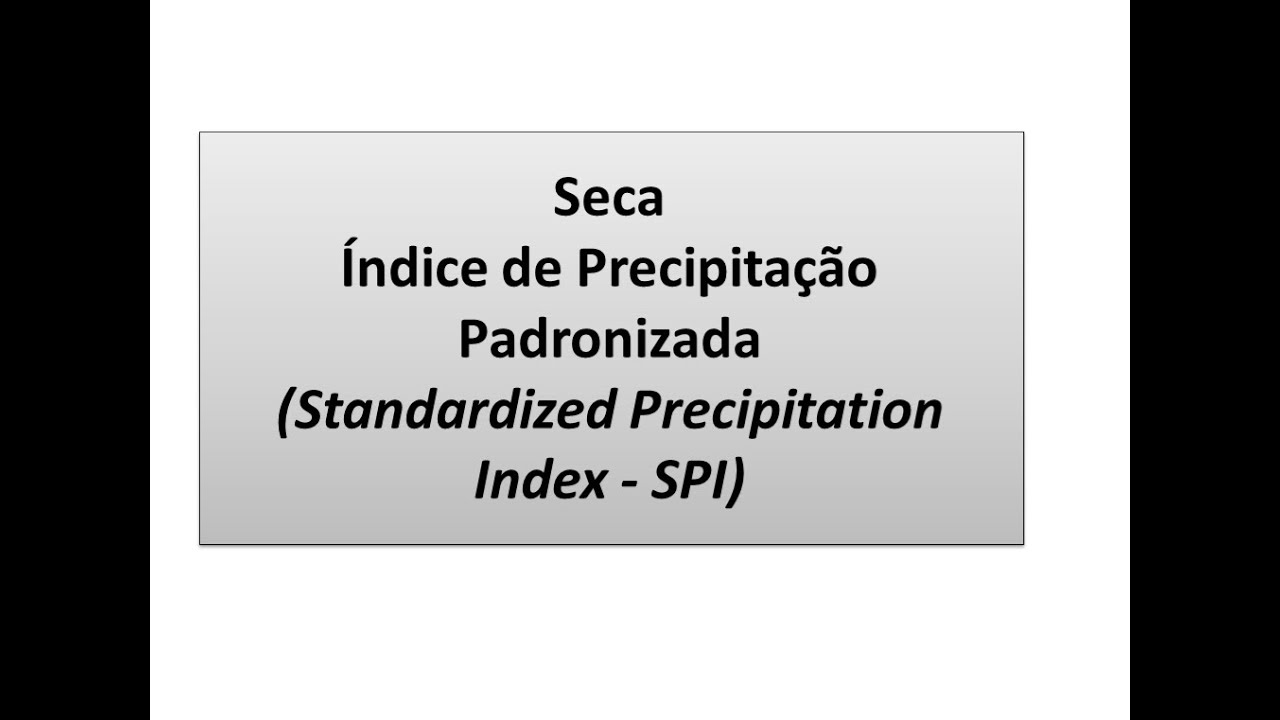 &Iacute;ndice de Precipita&ccedil;&atilde;o Padronizada. Planilha DIMES