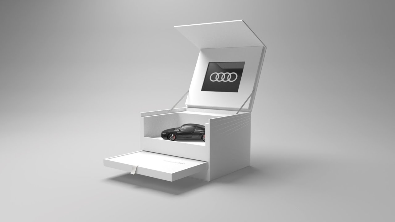 Produktvideo &ndash; 3D Visualisierung Audi Box Werbegeschenk &ndash; ARTWORK