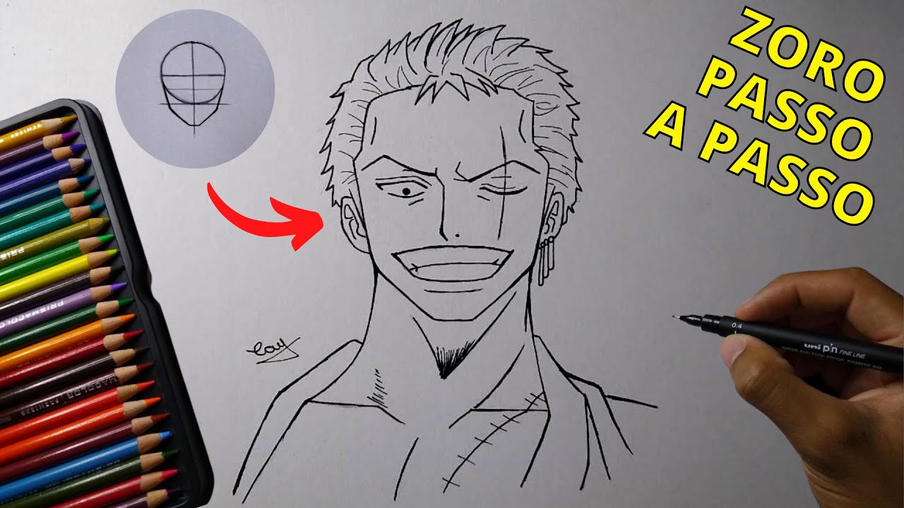 Como desenhar o ZORO | Fácil
