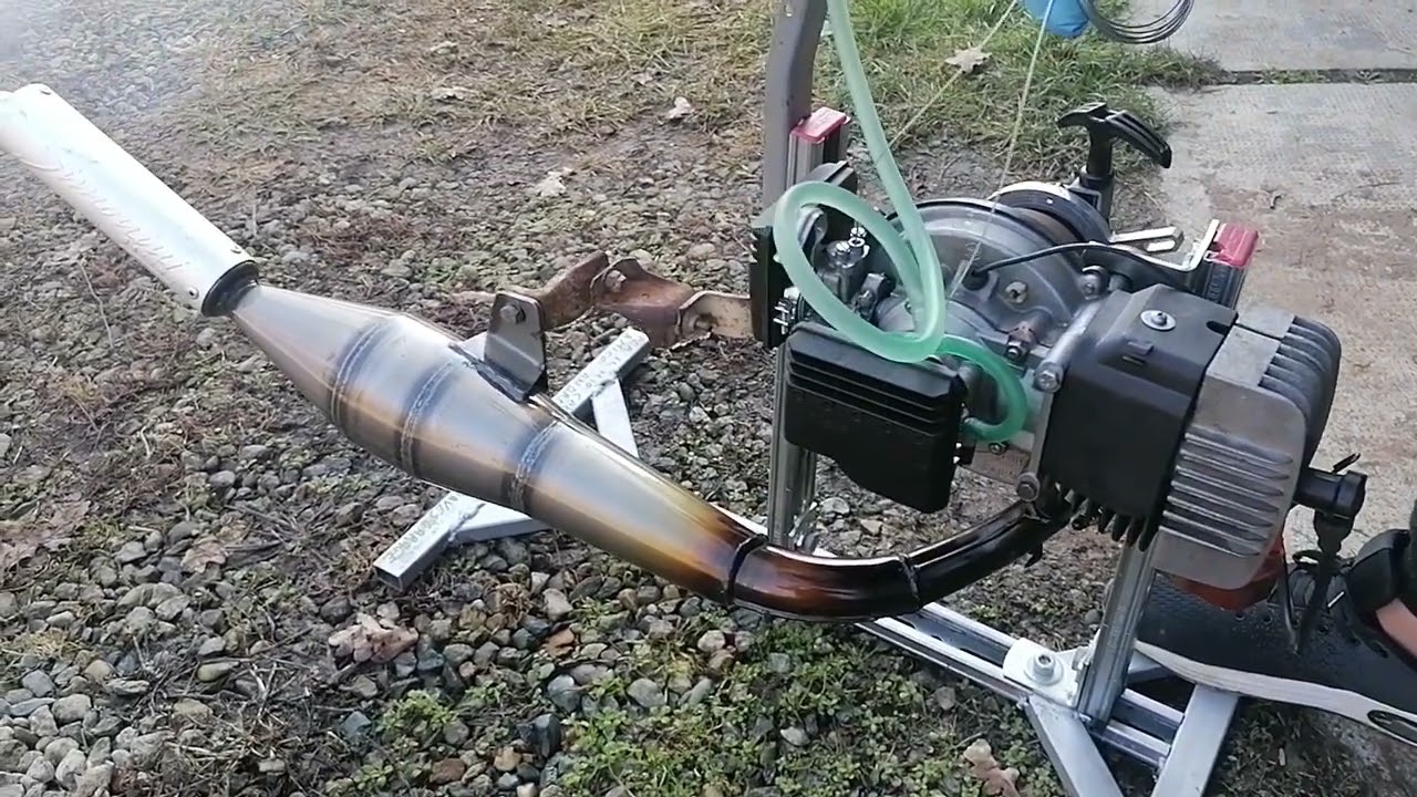 Pinasco double intake con 65 polini e marmitta simonini messa in moto