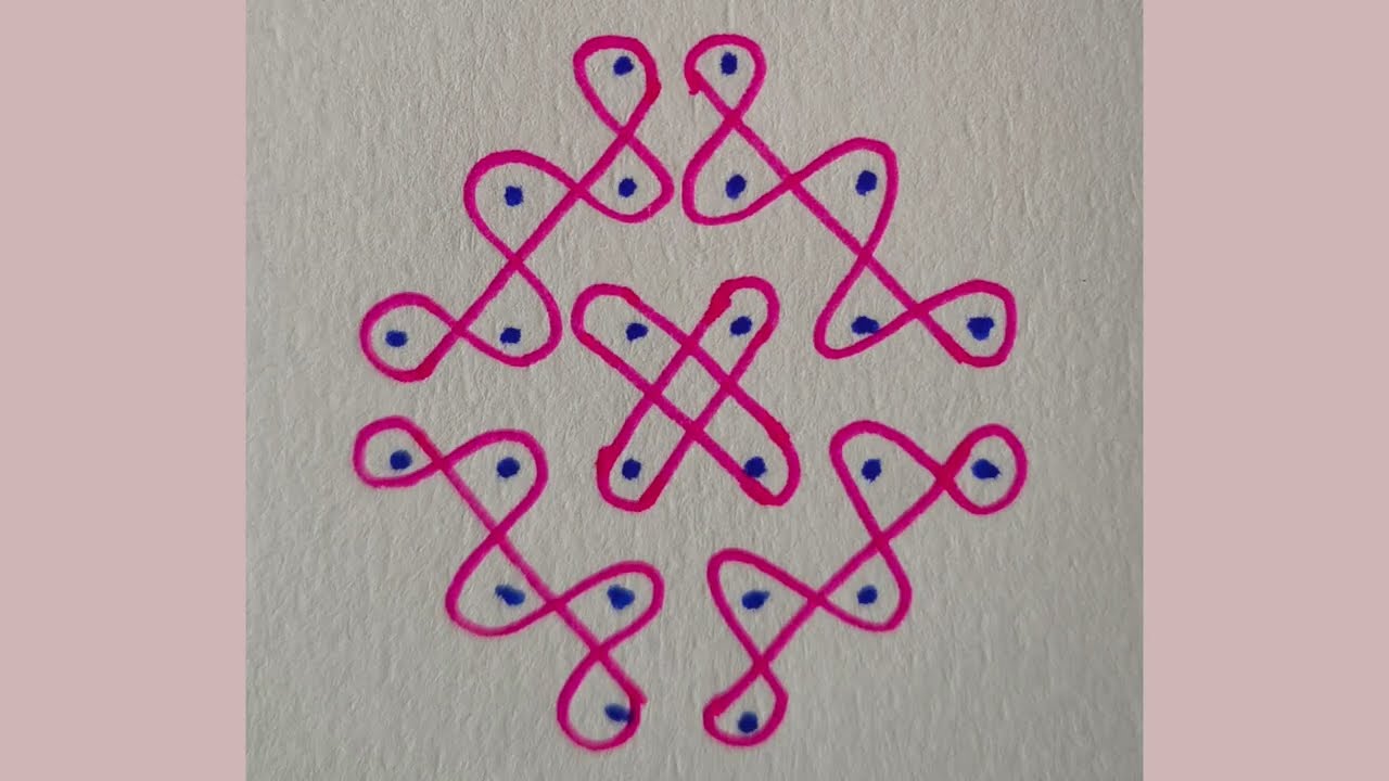6(2)-2 dot kolam/5 குட்டி கோலங்கள்/sikku kolam||DEVI KOLAM