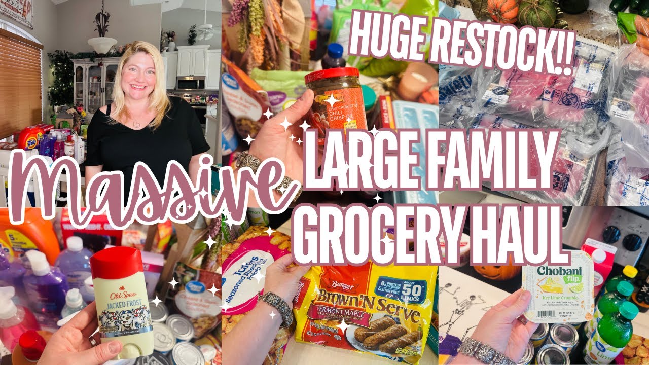 *ОГРОМНЫЙ* СЕМЕЙНЫЙ АВТОЗАБОР ПРОДУКТОВ 595 долларов | Семья из 6 человек | WALMART #вагонзаборпр...
