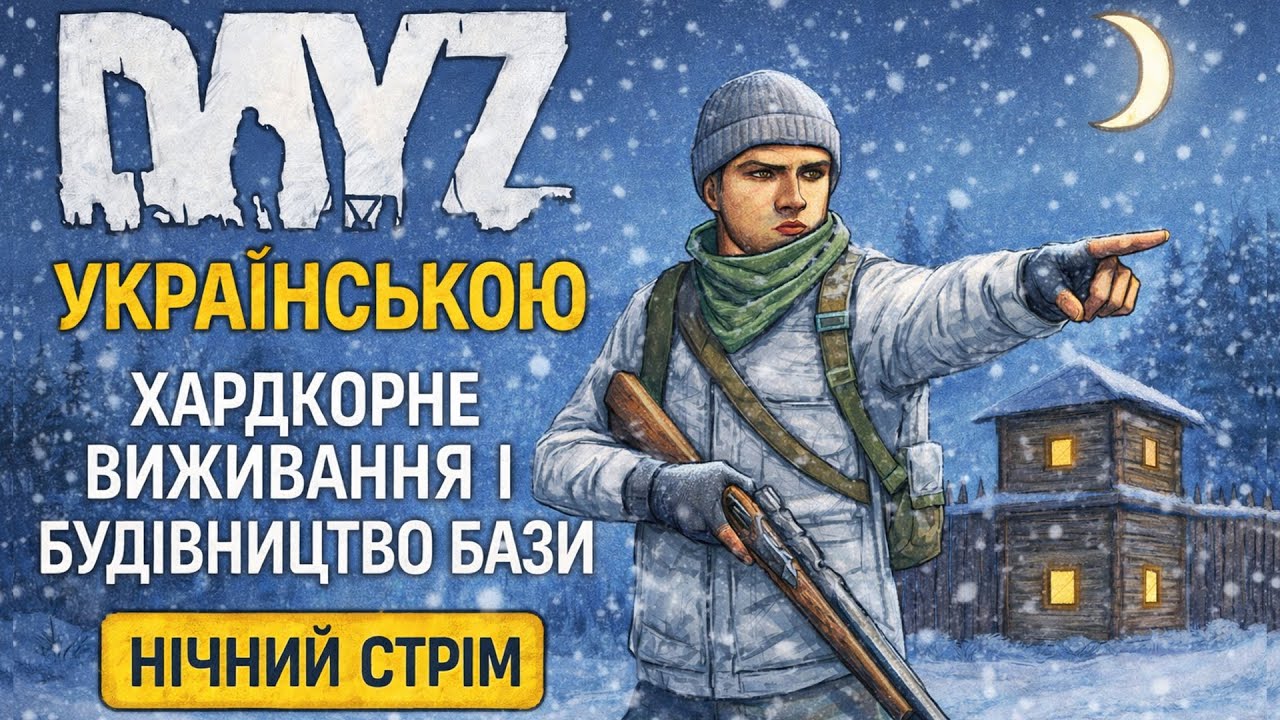 DayZ - Хардкорне Виживання | Зимній МОД | Нічний стрім по DayZ