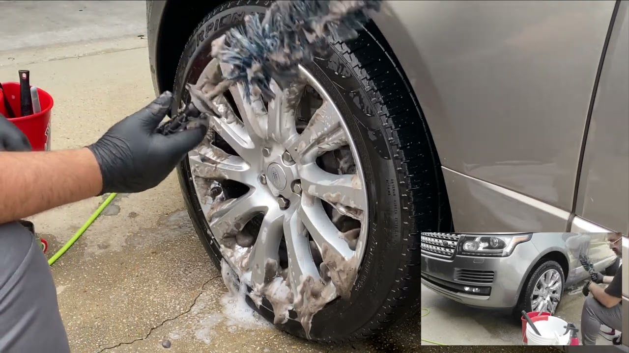 ASMR Wheel and tire deep clean