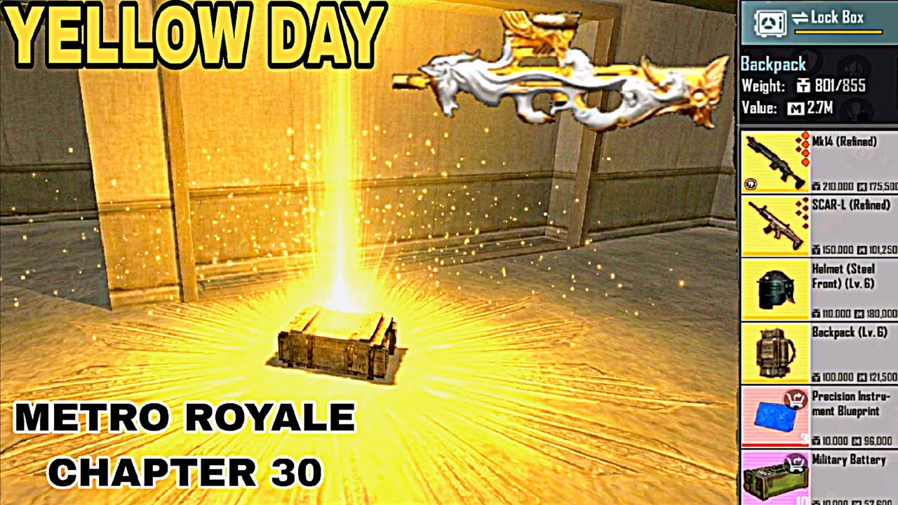 METRO ROYALE | YELLOW DAY: 3 YELLOW LOOTS IN ONE ROUND! 😱