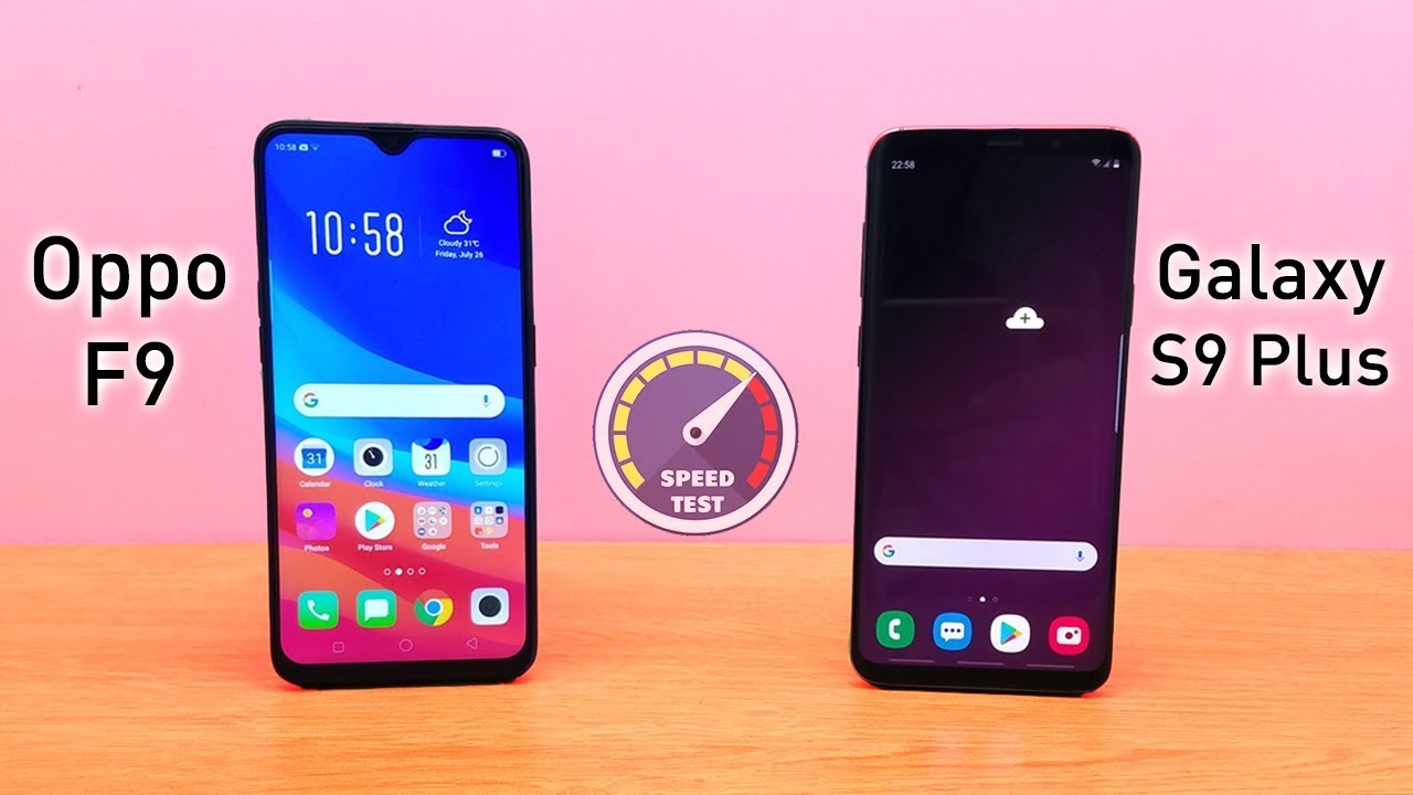 Oppo F9 vs Samsung Galaxy S9 Plus Speed Test!