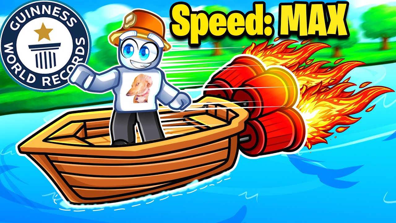 I Build the WORLD's FASTEST Boat in Roblox Build a Boat!