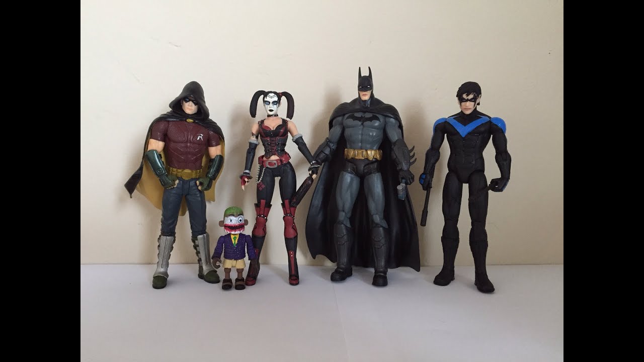 DC Collectibles Arkham City Robin, Harley, Batman, Nightwing 4-Pack Review