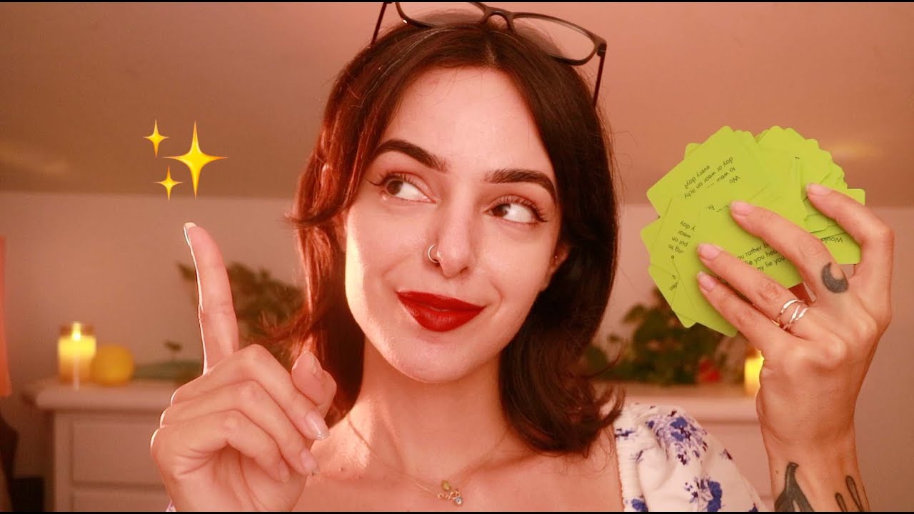 ASMR let's Play Would You Rather....... with Cards 🧡