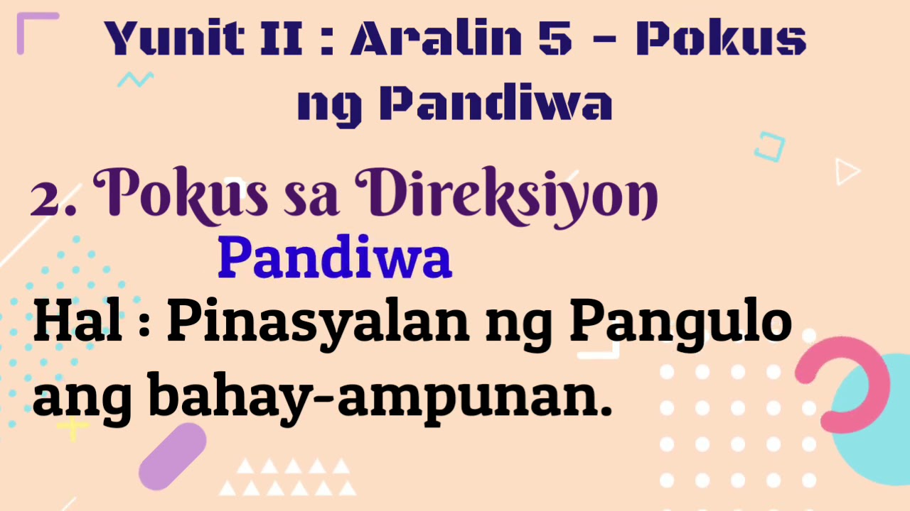 Sanhi at Direksyon