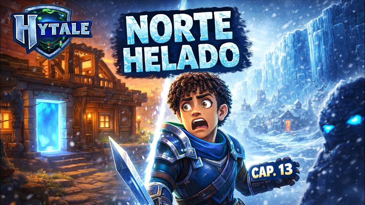 CRUCÉ EL NORTE HELADO Y ENCONTRÉ UNA ALDEA OCULTA ❄️🔥 | Hytale Capítulo 13 👑