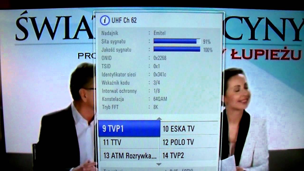 DVB-T - MUX-1 - MUX-2 - Święty Krzyż