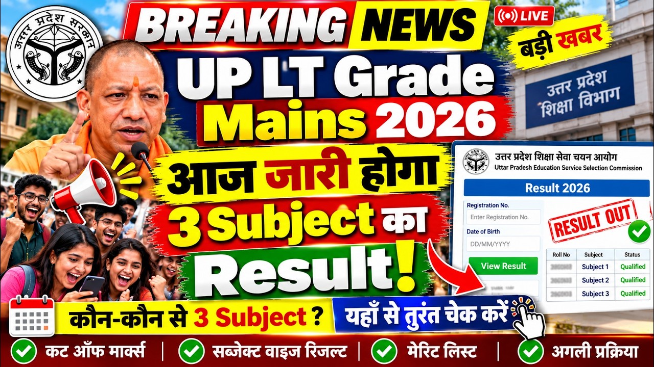 UP LT Grade Mains Result 2026 🚨 Big News? Final Result LT Grade Mains Result 2026 | UPPSC Result