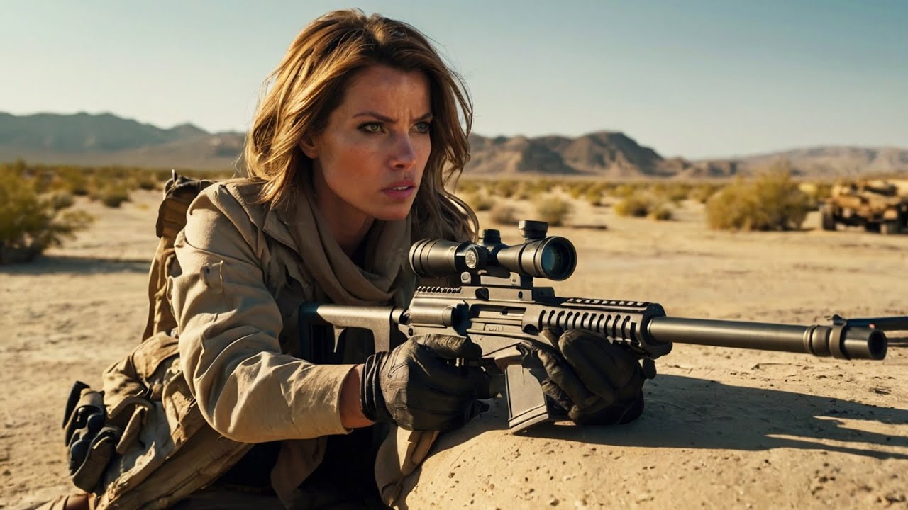 2024 Action Movie:Female Sniper Lurks in the Desert and Engages in a Firefight with the Enemy