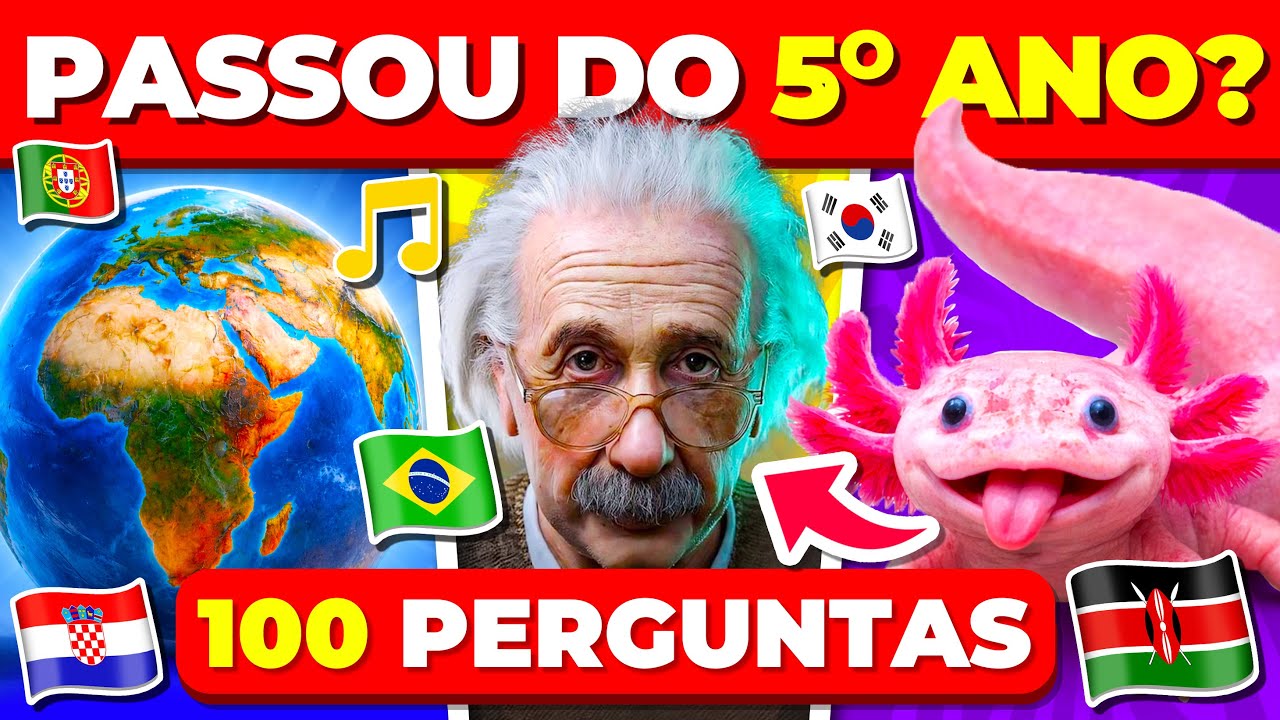 Conhecimentos Gerais? 🧠🌍100 Perguntas |  Capitão Quiz