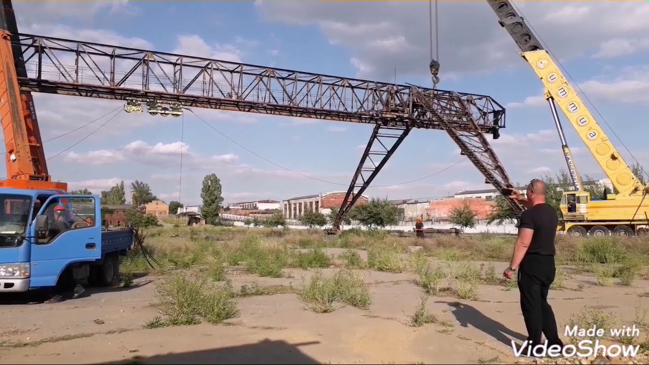 Демонтаж 20-ти тонного козлового крана