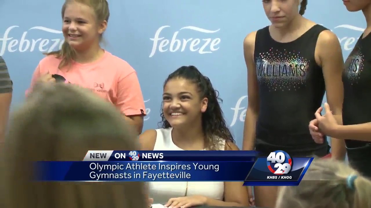 Olympic athlete inspires young gymnast in Fayetteville