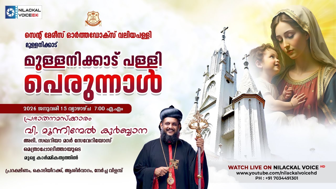 സെന്റ് മേരീസ് ഓർത്തഡോക്‌സ് വലിയപള്ളി മുള്ളനിക്കാട് ||  മുള്ളനിക്കാട് പള്ളി പെരുന്നാൾ