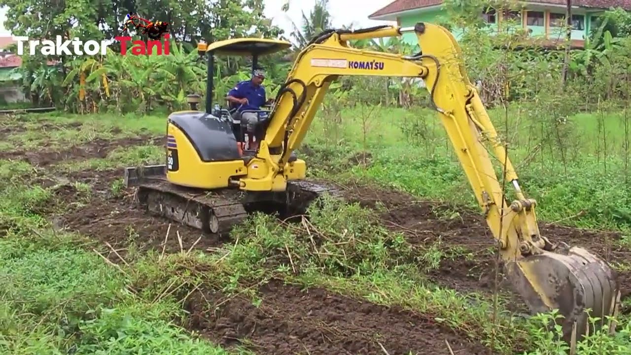 Komatsu PC50 Kecil menjadi Andalan Untuk Meratakan Tanah Pekarangan
