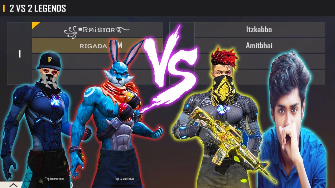 AMITBHAI ITZ KABBO VS RAISTAR RIGADA | 2V2 INDIAN LEGENDS VS AIMBOTS