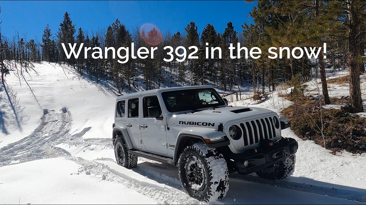 Wrangler 392 on Balanced Rock Road in the Snow!