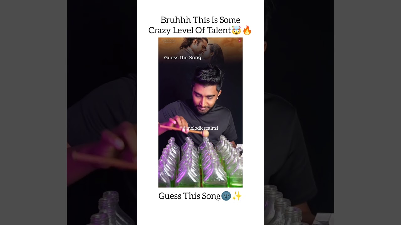 Bro Just Needed Bottles To Play The Tune 😭🙌🏻 Credit - @nethummadushan #viral #talent #share
