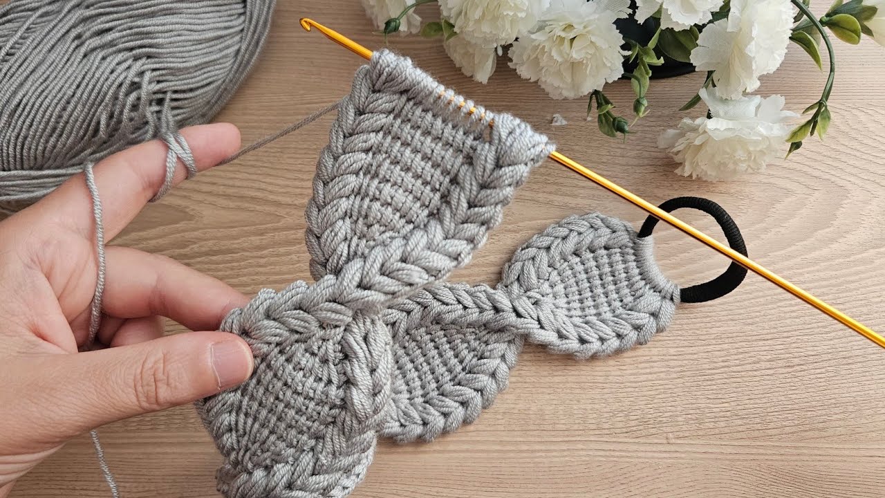 Wow!.. Tunus işi bandana modeli ♡ bebek ve çocuklar için tığ işi bandana yapılışı 🆕️👆🏻