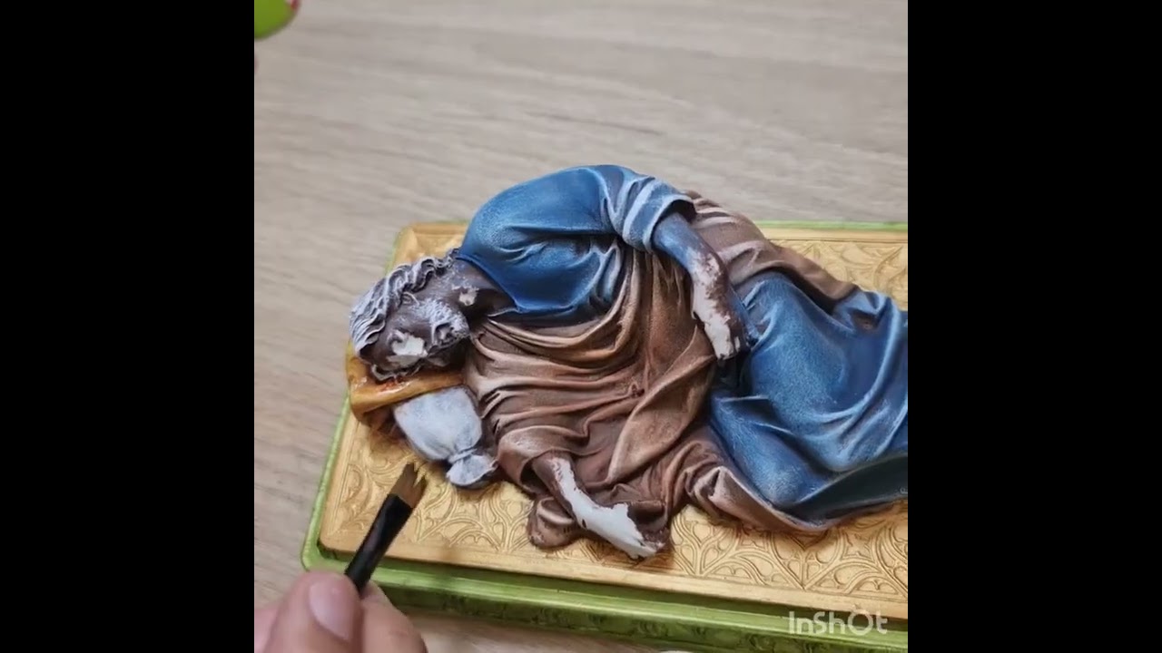 el sueño de Jose en resina pintado a mano - Artesanias juanjo