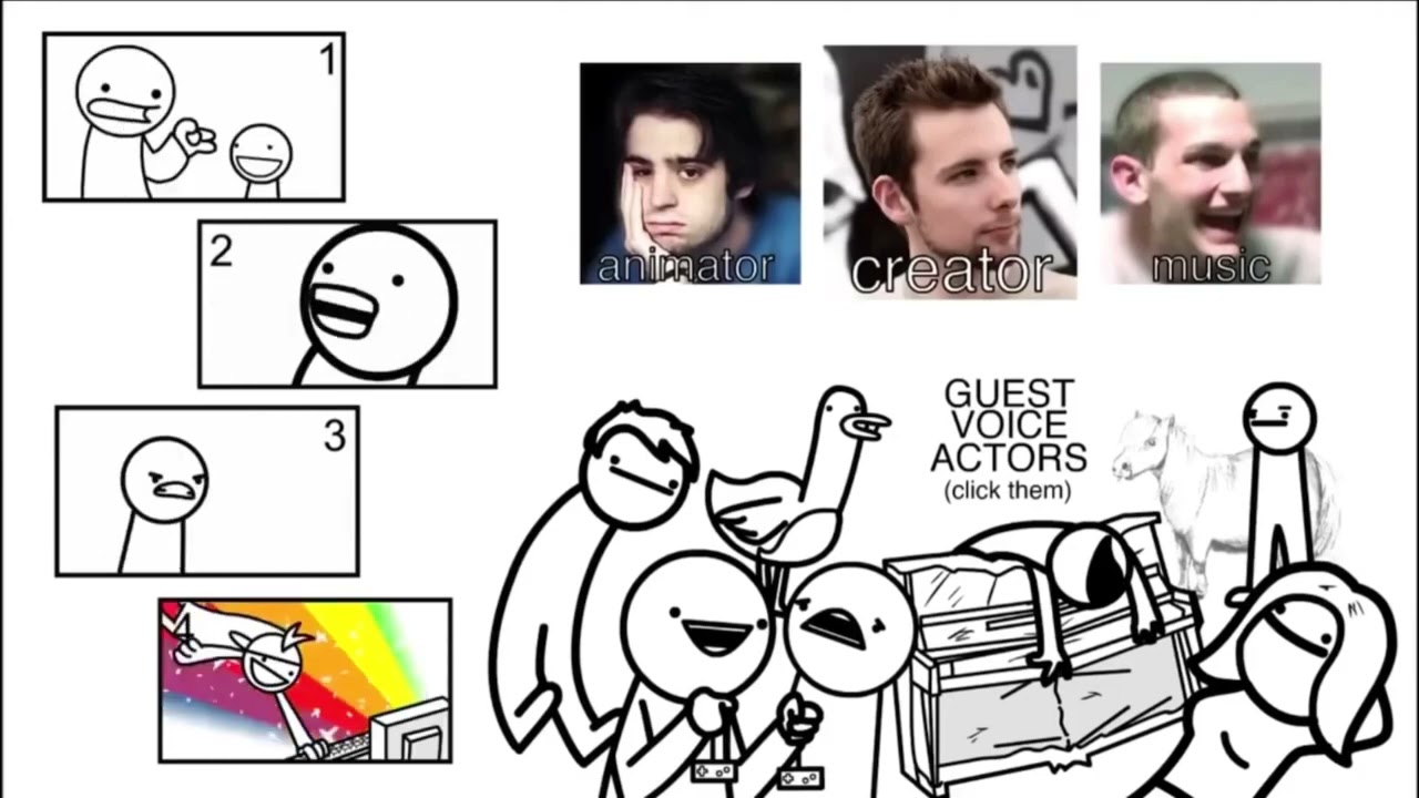 All (REUPLOADED) Asdfmovie Jokes From Comments 1-5 + Other 3 Asdfmovie YTPS By @HibernisAlterno