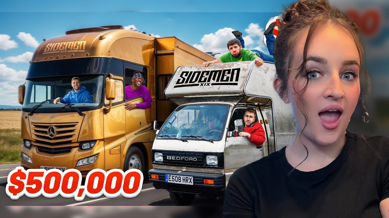 I REACTED TO SIDEMEN $500,000 vs $500 MOBILE HOME ROAD TRIP