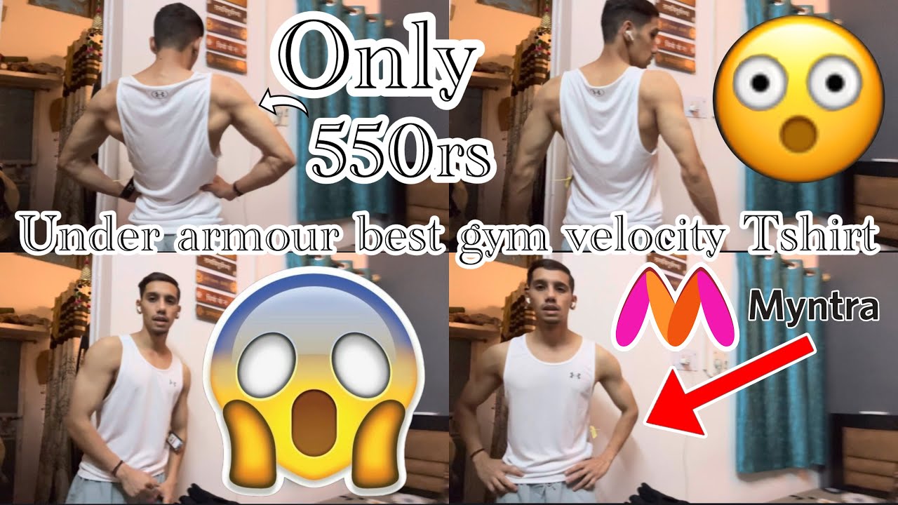 UNDER ARMOUR velocity Tank Tshirt For Gym Training Tshirt Buy From Myntra Only 550rs 😱😱