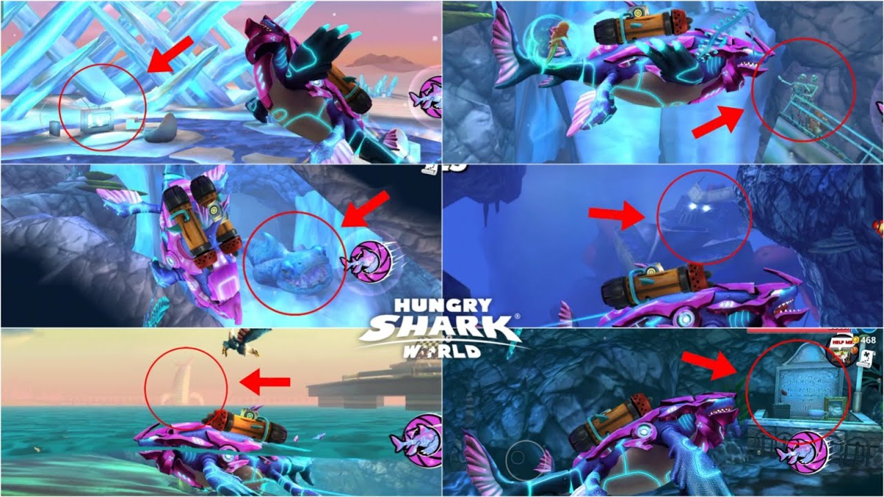 ALL 13 EASTER EGGS IN HUNGRY SHARK WORLD (NEW 2023)
