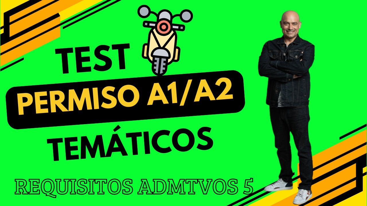 ⚠️🍀 REQUISITOS ADMINISTRATIVOS 5 TEST TEMÁTICOS para APROBAR tu examen TEÓRICO DE MOTO !! #testdgt