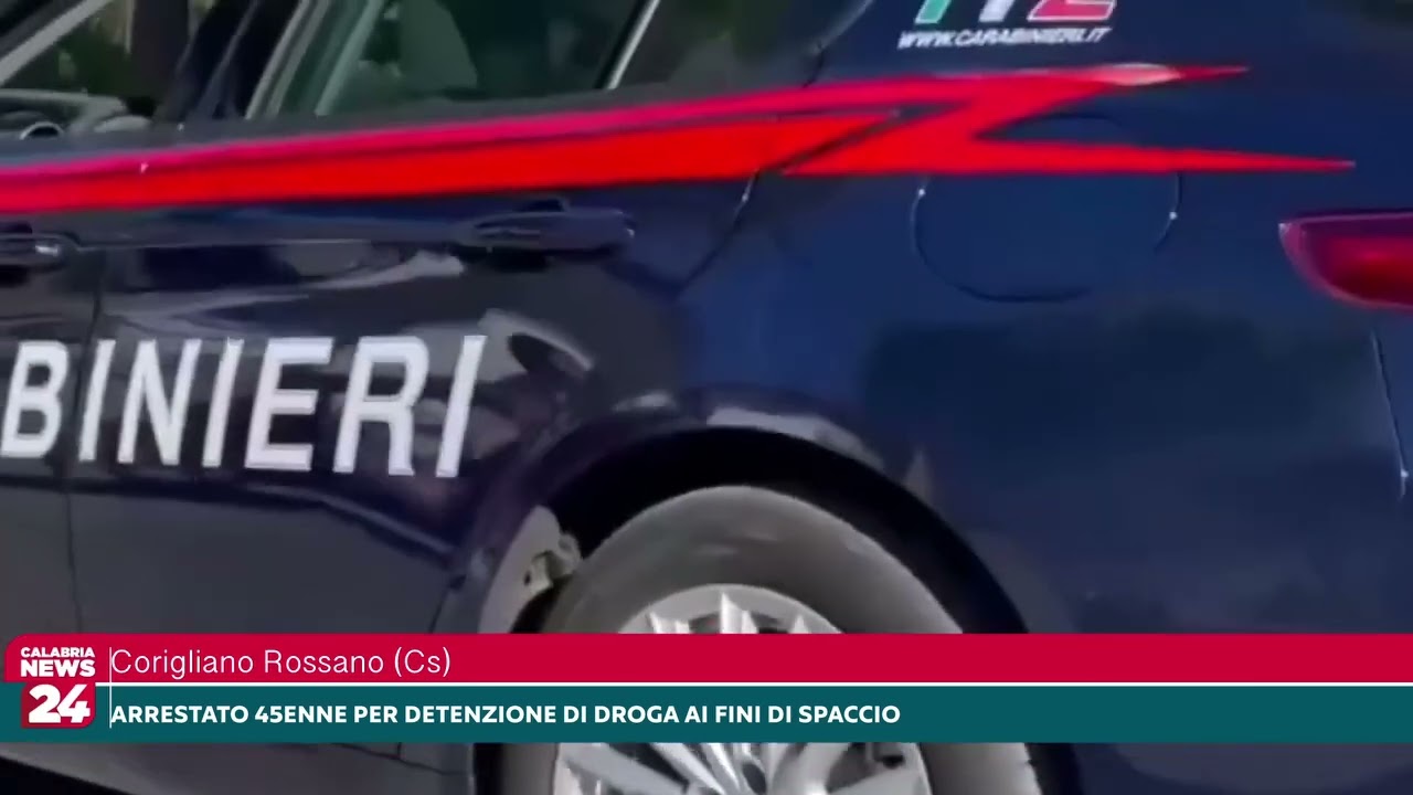 Corigliano Rossano, arrestato 45enne per detenzione di droga ai fini di spaccio