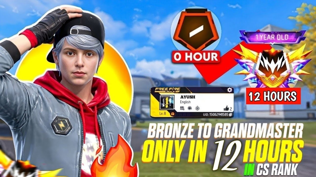 Bronze To Grandmaster 🔥 In 100 Hour 🥵 | Cs Rank |  Season 37 #freefire
