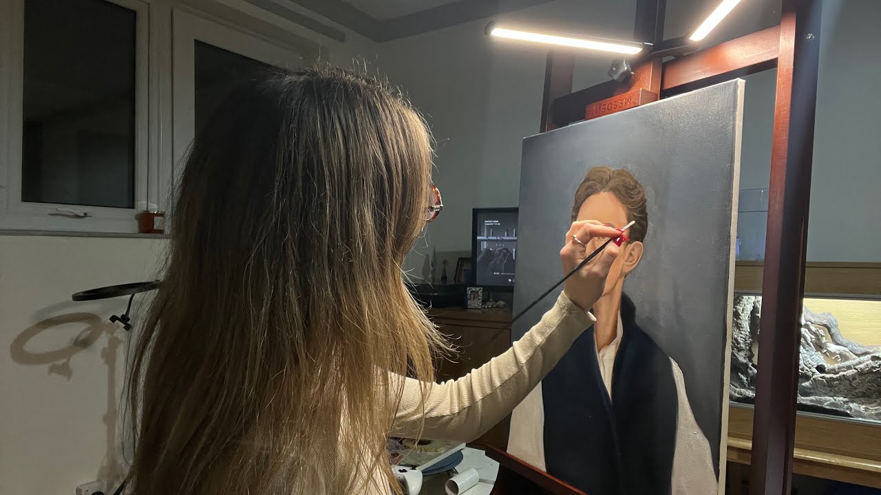 Paint with me - working on a portrait