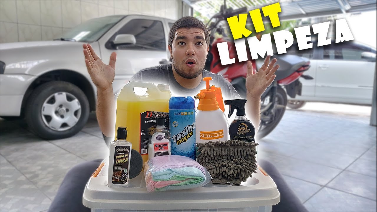 MONTEI UM KIT DE LIMPEZA PARA O CARRO E A MOTO!