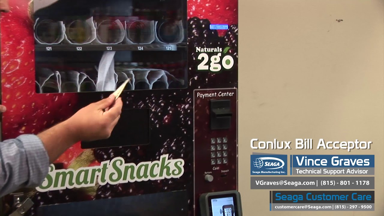 Conlux Bill Acceptor - Seaga Manufacturing Inc.