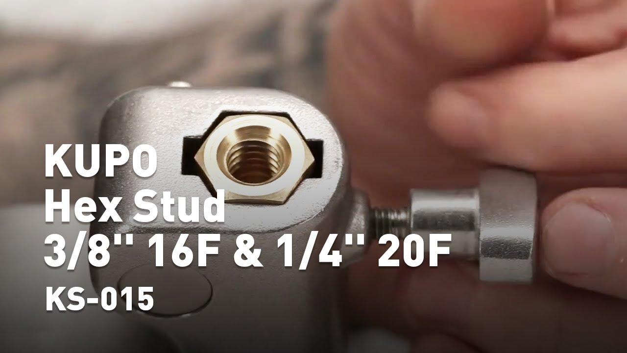 KUPO Hex Stud 3/8'' 16F & 1/4'' 20F ( KS-015)