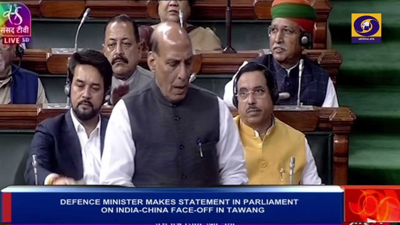 DEFENCE MINISTER MAKES STATEMENT IN PARLIAMENT ON INDIA-CHINA FACE-OFF IN TAWANG