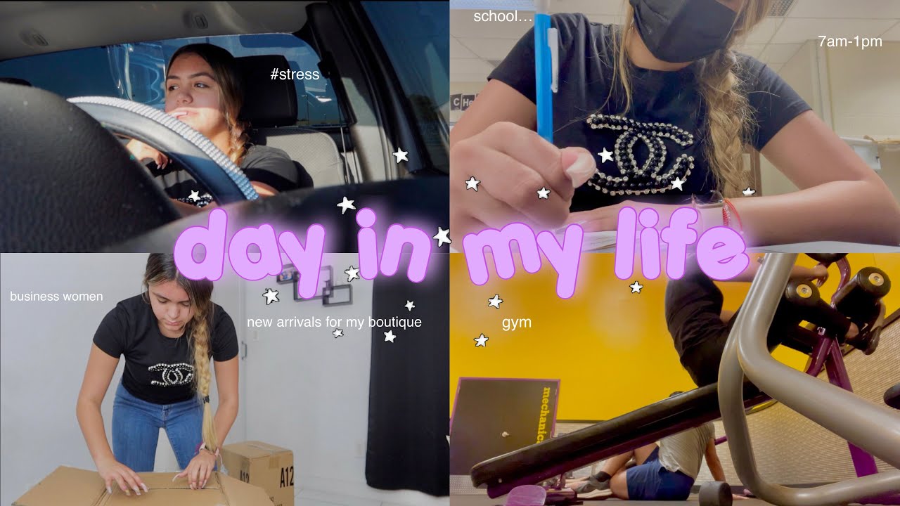 Productive Day In My Life : school, gym,boutique owner