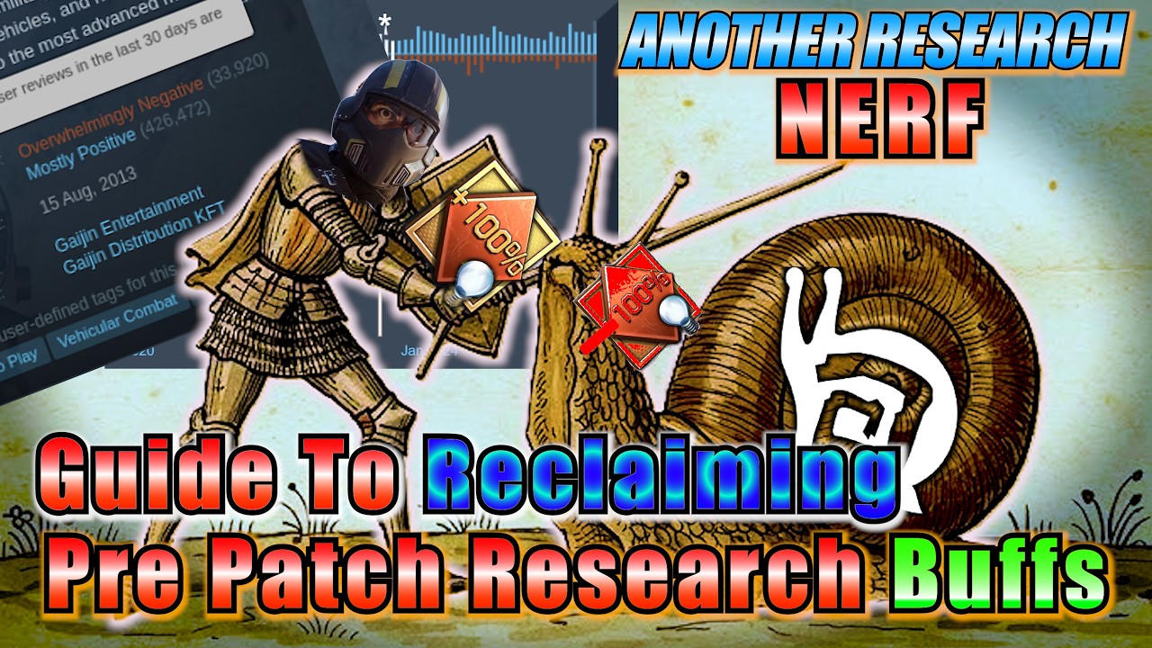 THE RESEARCH NERF SITUATION IS INSANE!! Guide Bypass Research Nerf - War Thunder