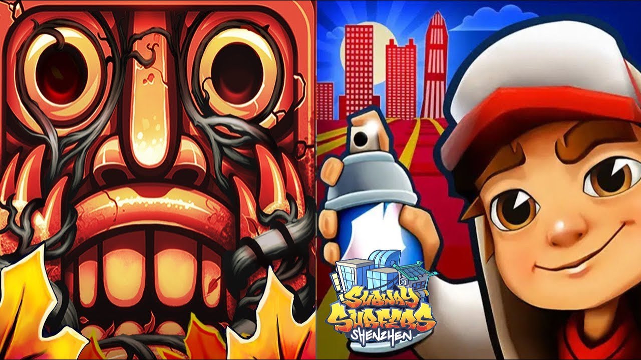 Subway Surfers 🏄‍♀️ SHENZHEN VS Temple Run 2 FALL JUNGLE 🍂 - Maeko VS Scarlett Fox