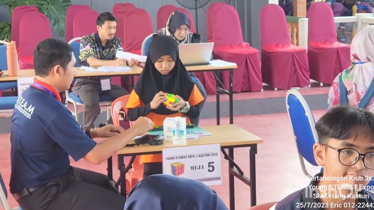 Pertandingan Kiub Rubik 3x3 @ Young STEMIST Expo Kasturi, SMK Hang Kasturi pada 25/7/2023
