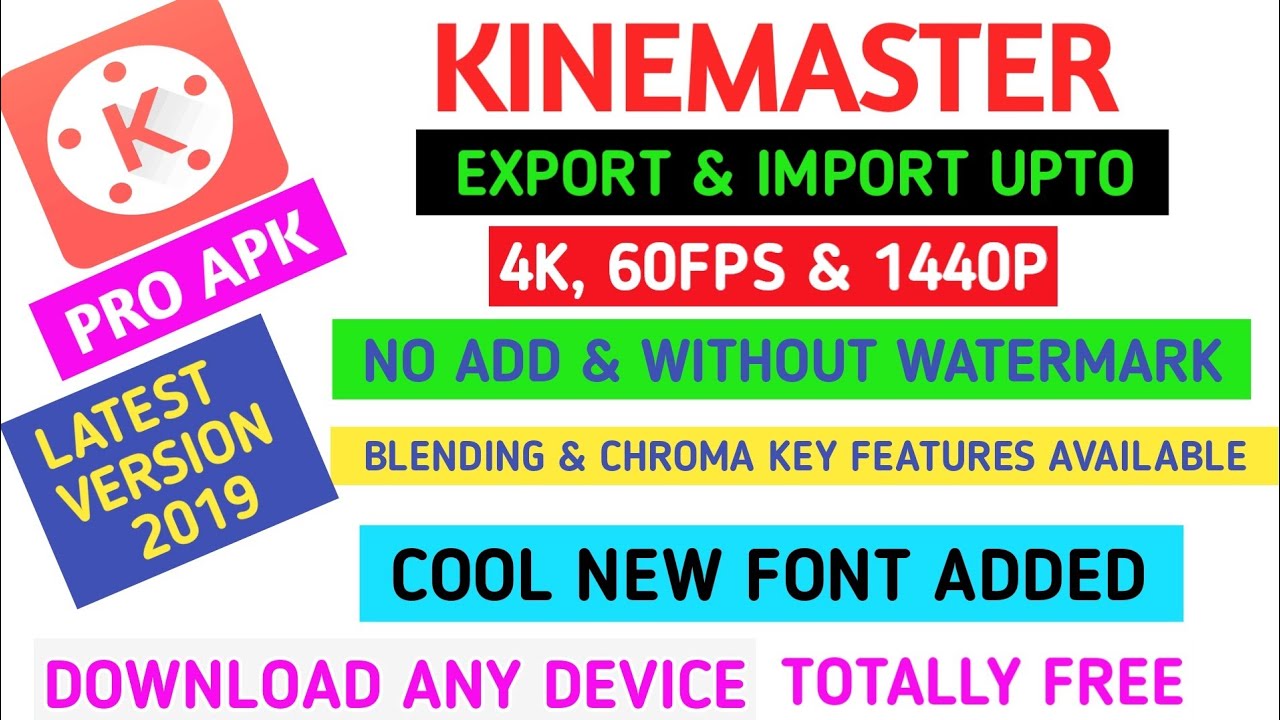 Kinemaster Pro New Updates 2019 (Full Unlocked) | No Ads | Without Watermark